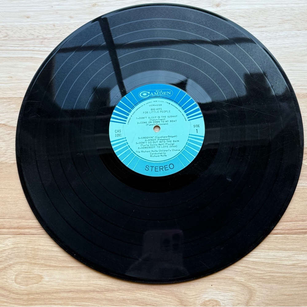 Camden Vinyl Record with Blue Label “Big Hits For Little People”